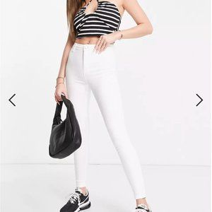 Topshop Joni White Super High Waisted Skinny Jeans NWT